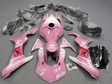 Erschwingliche Yamaha YZF 1000 R1 Motorrad Verkleidung 2020-2025 - Rosa Weiss Kirby