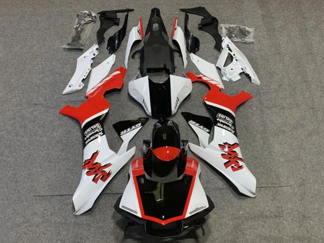 Erschwingliche Yamaha YZF 1000 R1 Motorrad Verkleidung 2020-2025 - Weiss Rot Glanzendes Schwarz GYTR