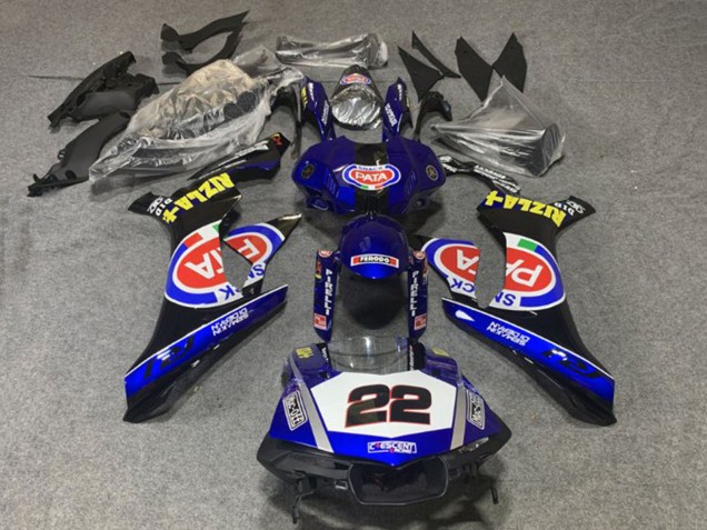 Erschwingliche Yamaha YZF 1000 R1 Motorrad Verkleidung 2020-2025 - Blau Weiss Schwarz Rot Pata