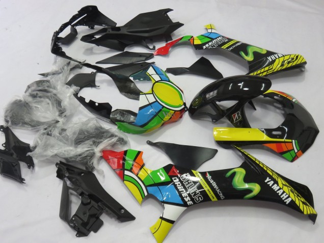 Erschwingliche Yamaha YZF 1000 R1 Motorrad Verkleidung 2020-2025 - Weiss Blau Grun Gelb Rot Schwarz Farbrad MoviStar