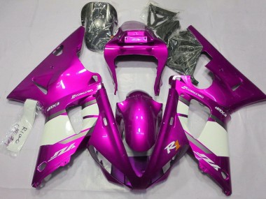 Erschwingliche Yamaha YZF 1000 R1 Motorrad Verkleidung 2000-2001 - Raspberry Weiss Silber