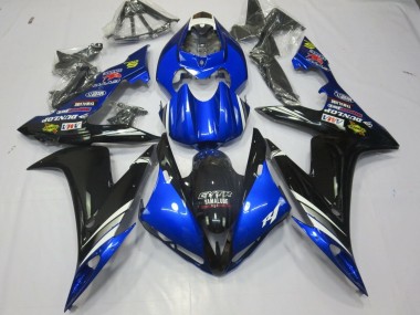 Erschwingliche Yamaha YZF 1000 R1 Motorrad Verkleidung 2004-2006 - Blau Weiss Silber Schwarz GYTR Yamalube Dunlop