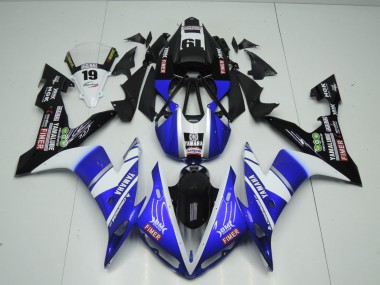 Erschwingliche Yamaha YZF 1000 R1 Motorrad Verkleidung 2004-2006 - Blau Weiss Schwarz Fimer Yamalube