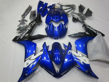 Erschwingliche Yamaha YZF 1000 R1 Motorrad Verkleidung 2004-2006 - Blau Weiss Glanzendes Schwarz