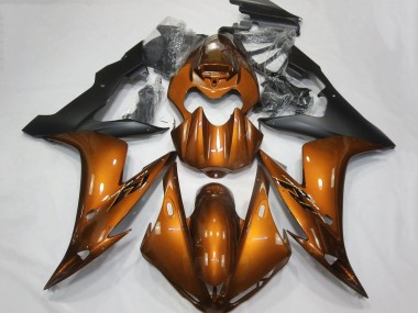 Erschwingliche Yamaha YZF 1000 R1 Motorrad Verkleidung 2004-2006 - Orange Matt Schwarz