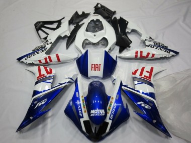 Erschwingliche Yamaha YZF 1000 R1 Motorrad Verkleidung 2004-2006 - Weiss Blau Rot Fiat