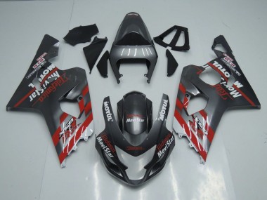 Erschwingliche Suzuki GSXR 600 / GSXR 750 Motorrad Verkleidung 2004-2005 - Dunkel Grau Rot
