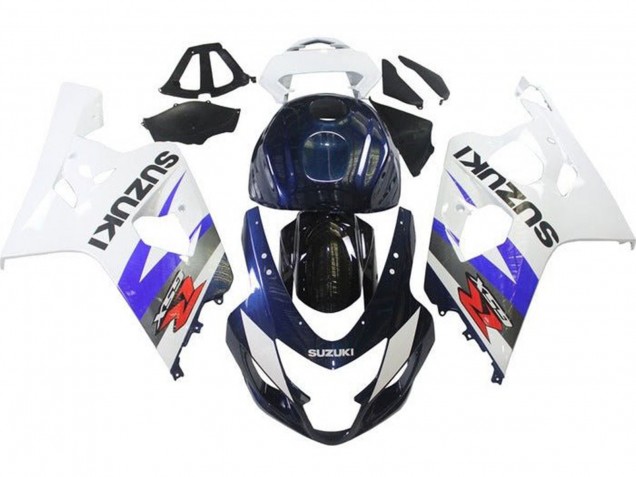 Erschwingliche Suzuki GSXR 600 / GSXR 750 Motorrad Verkleidung 2004-2005 - Weiss Blau Schwarz Rot