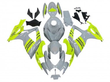 Erschwingliche Suzuki GSXR 600 / GSXR 750 Motorrad Verkleidung 2006-2007 - Grau Neon Gelb