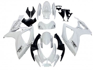 Erschwingliche Suzuki GSXR 600 / GSXR 750 Motorrad Verkleidung 2006-2007 - Weiss Schwarz