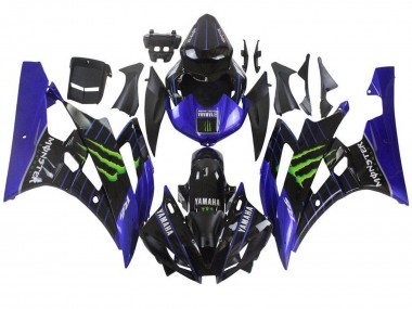 Erschwingliche Yamaha YZF R6 Motorrad Verkleidung 2006-2007 - Blau Schwarz Grun Monster