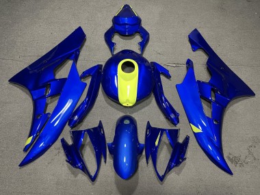 Erschwingliche Yamaha YZF R6 Motorrad Verkleidung 2006-2007 - Blau Gelb