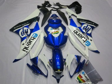 Erschwingliche Yamaha YZF R6 Motorrad Verkleidung 2006-2007 - Weiss Blau Schwarz