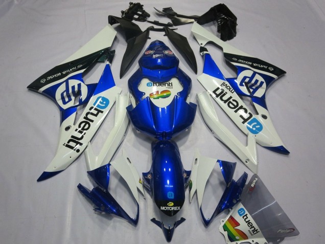 Erschwingliche Yamaha YZF R6 Motorrad Verkleidung 2006-2007 - Weiss Blau Schwarz