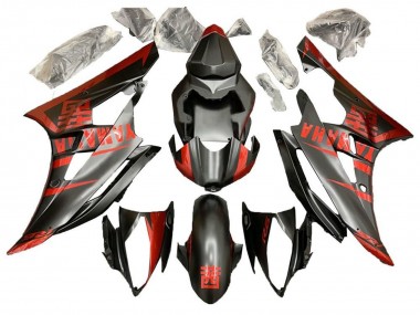 Erschwingliche Yamaha YZF R6 Motorrad Verkleidung 2006-2007 - Rot Matt Schwarz