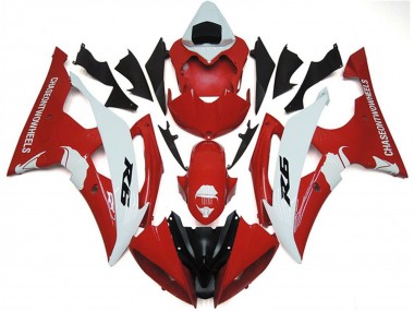 Erschwingliche Yamaha YZF R6 Motorrad Verkleidung 2008-2016 - Weiss Rot Schwarz