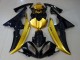 Erschwingliche Yamaha YZF R6 Motorrad Verkleidung 2008-2016 - Gold Glanzendes Schwarz