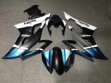 Erschwingliche Yamaha YZF R6 Motorrad Verkleidung 2008-2016 - Weiss Blau Matt Schwarz Spiffy
