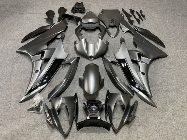 Erschwingliche Yamaha YZF R6 Motorrad Verkleidung 2008-2016 - Matt Grau Glanzendes Schwarz