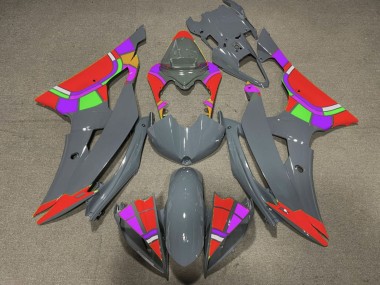 Erschwingliche Yamaha YZF R6 Motorrad Verkleidung 2008-2016 - Nardo Grau Rot Farbrad