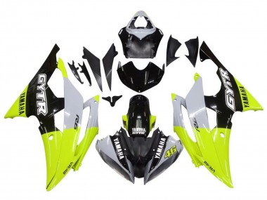 Erschwingliche Yamaha YZF R6 Motorrad Verkleidung 2008-2016 - Weiss Grun Glanzendes Schwarz GYTR