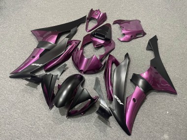 Erschwingliche Yamaha YZF R6 Motorrad Verkleidung 2008-2016 - Lila Matt Schwarz