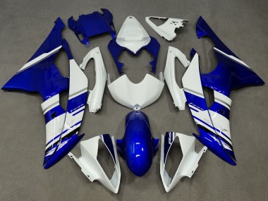 Erschwingliche Yamaha YZF R6 Motorrad Verkleidung 2008-2016 - Weiss Blau
