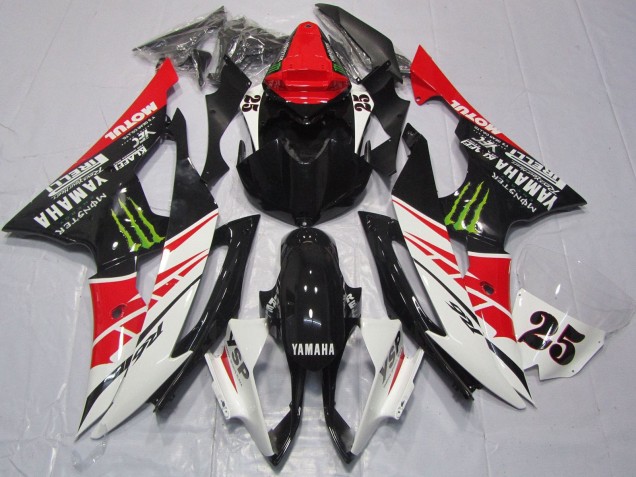 Erschwingliche Yamaha YZF R6 Motorrad Verkleidung 2008-2016 - Weiss Rot Glanzendes Schwarz Grun Monster 25