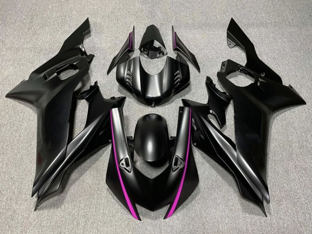 Erschwingliche Yamaha YZF R6 Motorrad Verkleidung 2017-2023 - Matt Schwarz Rosa
