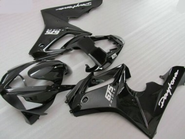 Erschwingliche Triumph Daytona 675 Triple Motorrad Verkleidung 2006-2008 - Glanzendes Schwarz Matt Schwarz
