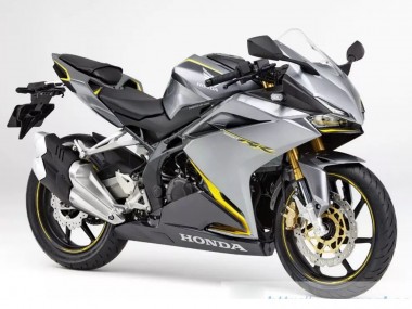 Erschwingliche Honda CBR250RR Motorrad Verkleidung 2017-2022 - Silber Gelb Matt Schwarz