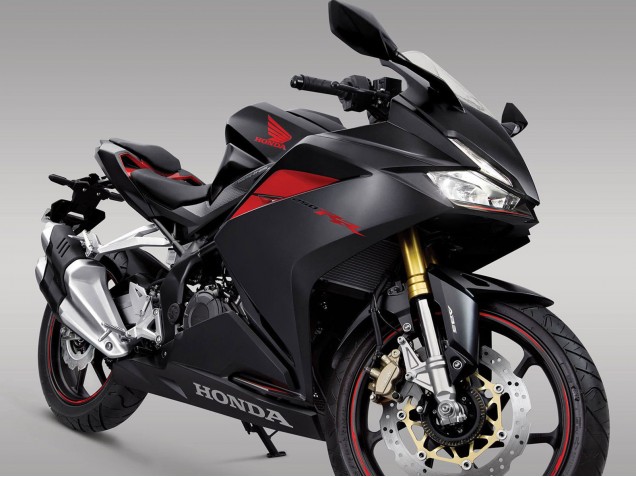 Erschwingliche Honda CBR250RR Motorrad Verkleidung 2017-2022 - Matt Schwarz Rot