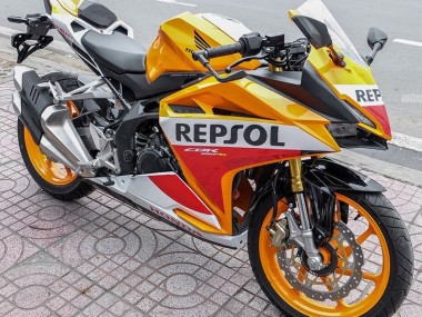 Erschwingliche Honda CBR250RR Motorrad Verkleidung 2017-2022 - Gelb Weiss Rot Repsol