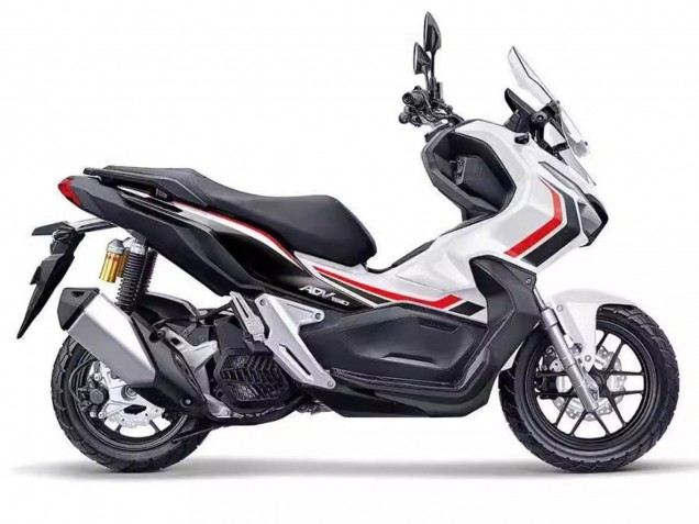 Erschwingliche Honda ADV150 Motorrad Verkleidung 2018-2021 - Weiss Rot Schwarz
