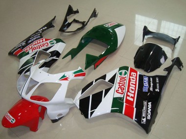 Erschwingliche Honda VTR1000 Motorrad Verkleidung Kit 2000-2006 - Weiss Rot Grun Glanzendes Schwarz Castrol