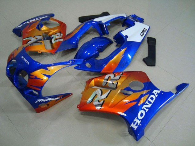 Erschwingliche Honda CBR250RR MC19 Motorrad Verkleidung 1988-1989 - Weiss Blau Orange