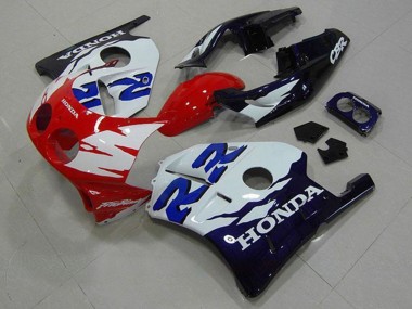 Erschwingliche Honda CBR250RR MC22 Motorrad Verkleidung 1990-1998 - Weiss Rot Glanzendes Schwarz