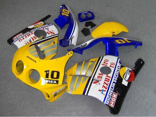 Erschwingliche Honda CBR250RR MC22 Motorrad Verkleidung 1990-1998 - Gelb Blau Silber Weiss Rot Nastro Azzurro Breil 10