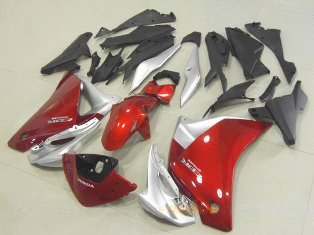 Erschwingliche Honda CBR250RR Motorrad Verkleidung 2011-2015 - Silber Rot