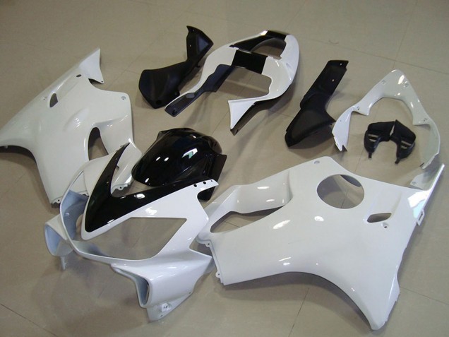 Erschwingliche Honda CBR600 F4i Motorrad Verkleidung 2001-2003 - Weiss Glanzendes Schwarz
