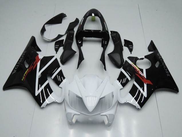 Erschwingliche Honda CBR600 F4i Motorrad Verkleidung 2001-2003 - Weiss Glanzendes Schwarz F Sport