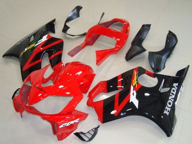 Erschwingliche Honda CBR600 F4i Motorrad Verkleidung 2001-2003 - Rot Glanzendes Schwarz