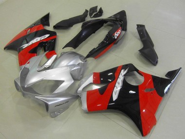 Erschwingliche Honda CBR600 F4i Motorrad Verkleidung 2004-2007 - Silber Rot Glanzendes Schwarz