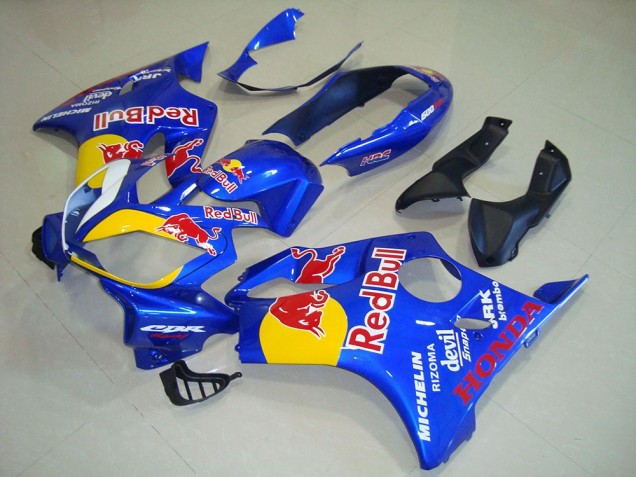 Erschwingliche Honda CBR600 F4i Motorrad Verkleidung 2004-2007 - Blau Gelb Red Bull