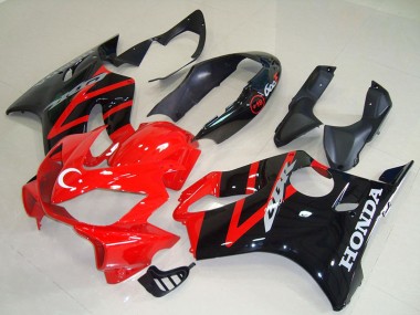 Erschwingliche Honda CBR600 F4i Motorrad Verkleidung Kit 2004-2007 - Rot Glanzendes Schwarz