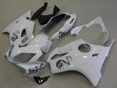Erschwingliche Honda CBR600 F4i Motorrad Verkleidung 2004-2007 - Weiss Dragon