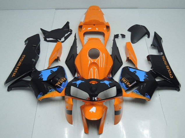 Erschwingliche Honda CBR600RR Motorrad Verkleidung 2005-2006 - Orange Blau Schwarz