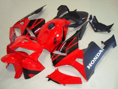 Erschwingliche Honda CBR600RR Motorrad Verkleidung Kit 2005-2006 - Rot Schwarz