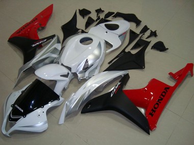 Erschwingliche Honda CBR600RR Motorrad Verkleidung 2007-2008 - Weiss Silber Rot Glanzendes Schwarz
