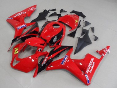 Erschwingliche Honda CBR600RR Motorrad Verkleidung 2007-2008 - Rot Glanzendes Schwarz Rennen Unlimited Parts 74